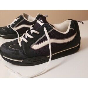 Men's Vans Sneakers Leisure Outdoor Athletic Navy Blue and White Sz 9.5 PO Good